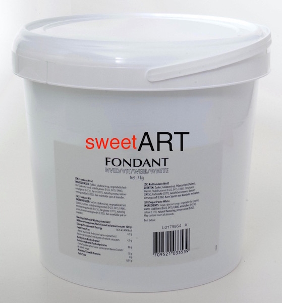 Rollfondant 7 kg PREMIUM SUPER Weiss von sweetART